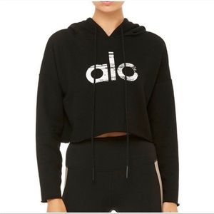ALO Drawstring Hood Pullover Sweater